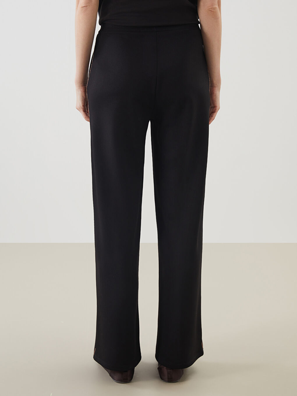 Women's Wide Leg Elastic Waist Tracksuit Bottom -S5KT27Z8-CVL