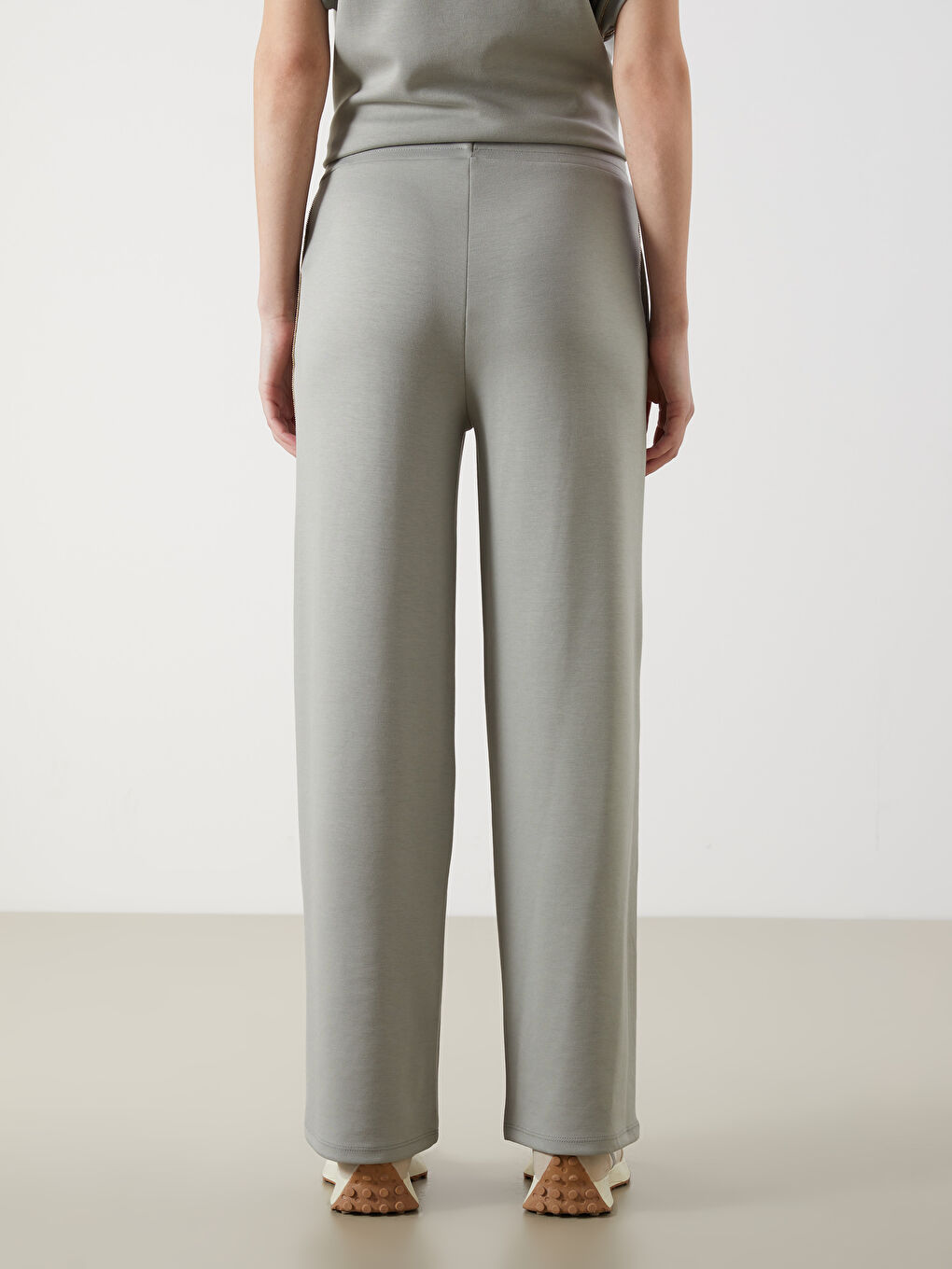 Elasticated Waist Wide Leg Women's Sweatpants -S5KT27Z8-QZJ