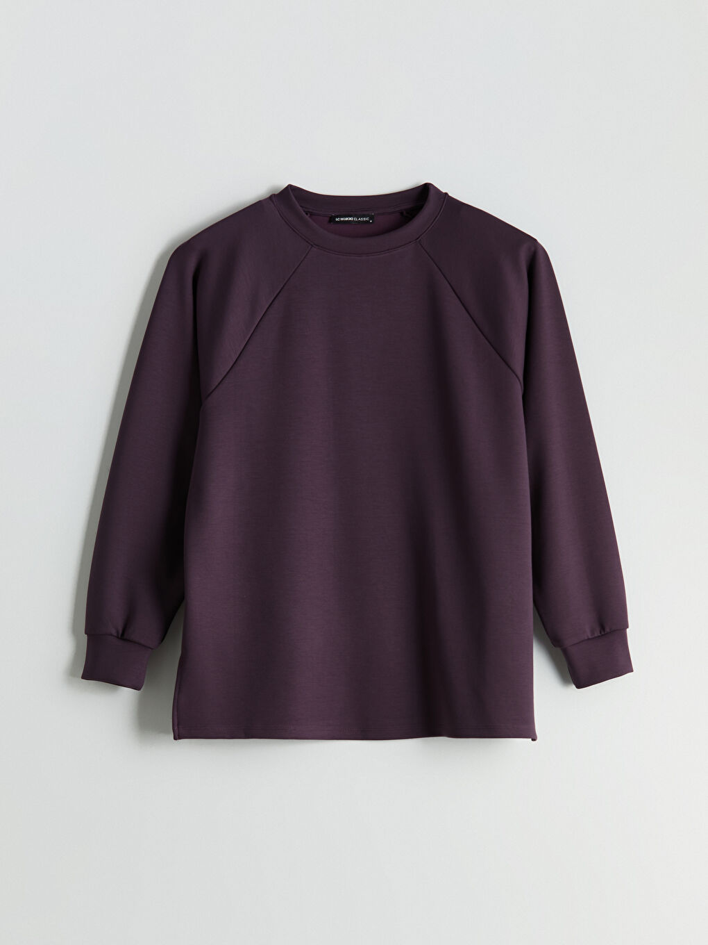 Mürdüm Bisiklet Yaka Oversize Kadın Sweatshirt-9