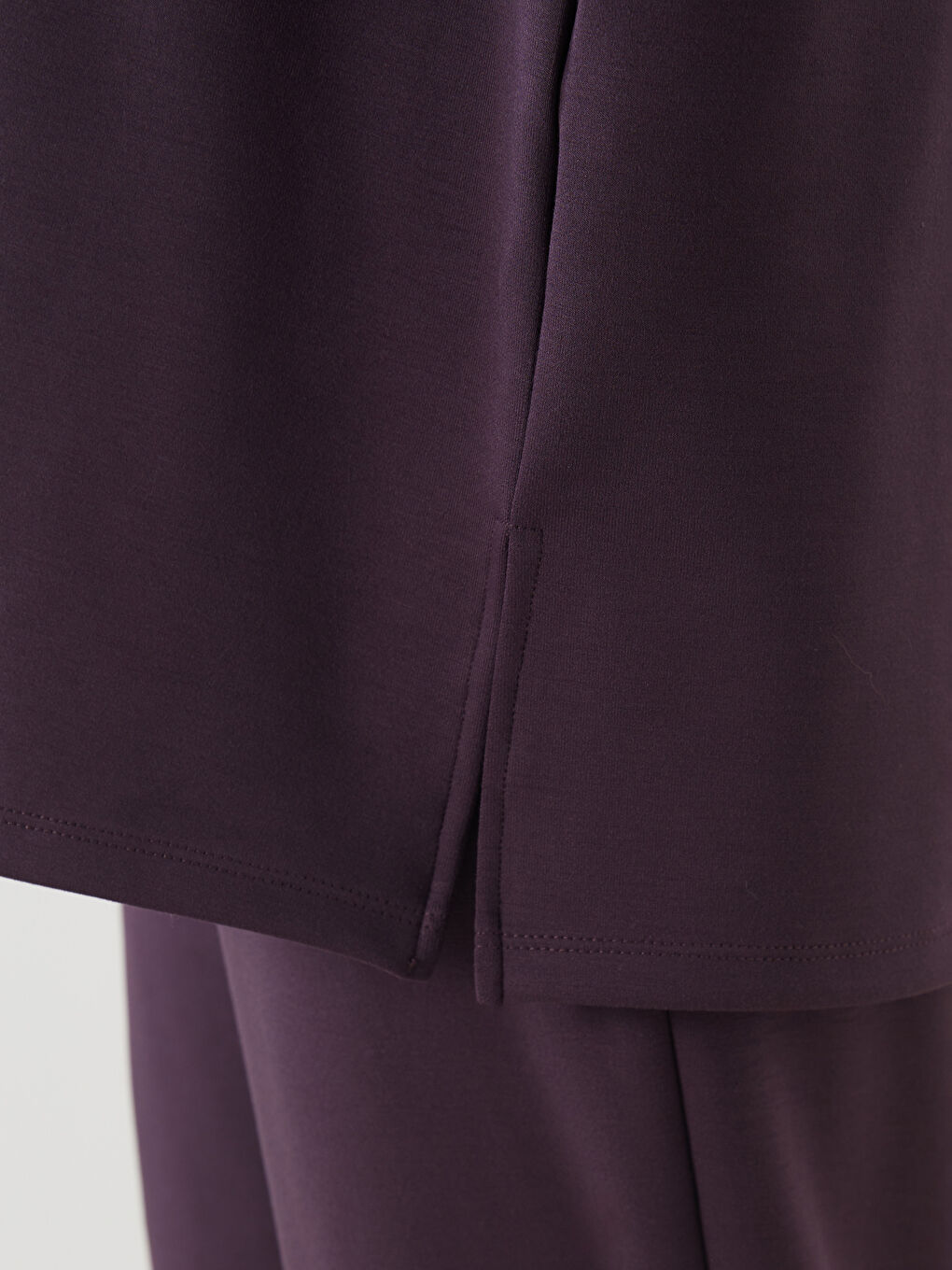 Mürdüm Bisiklet Yaka Oversize Kadın Sweatshirt-5