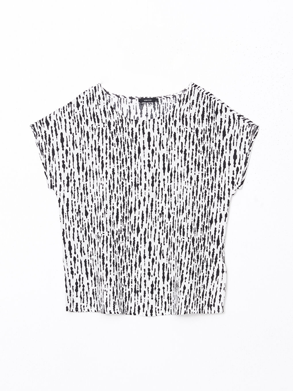 Crew Neck Patterned Women's Blouse -S5KT66Z8-LRA