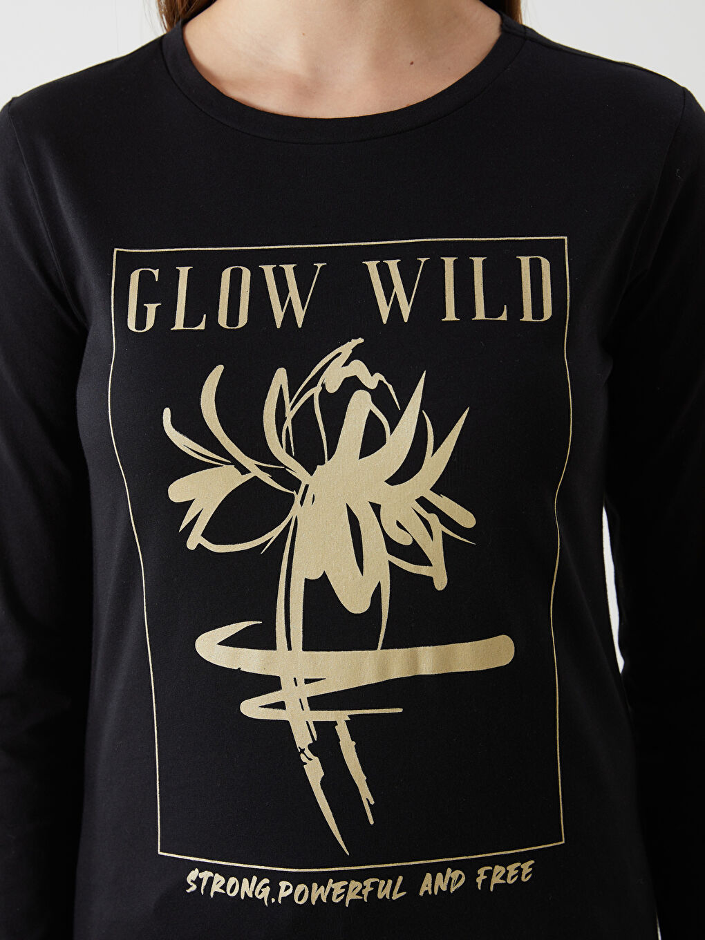 Crew Neck Printed Women's T-shirt -S5KU35Z8-CVL