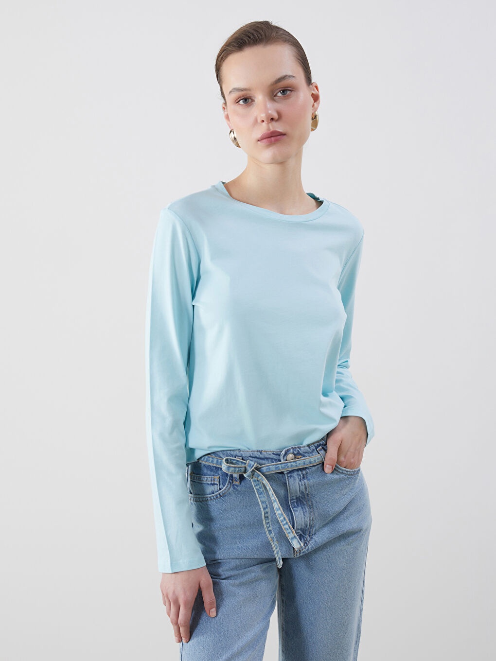 Crew Neck Women's T-Shirt -S5KU37Z8-FVW