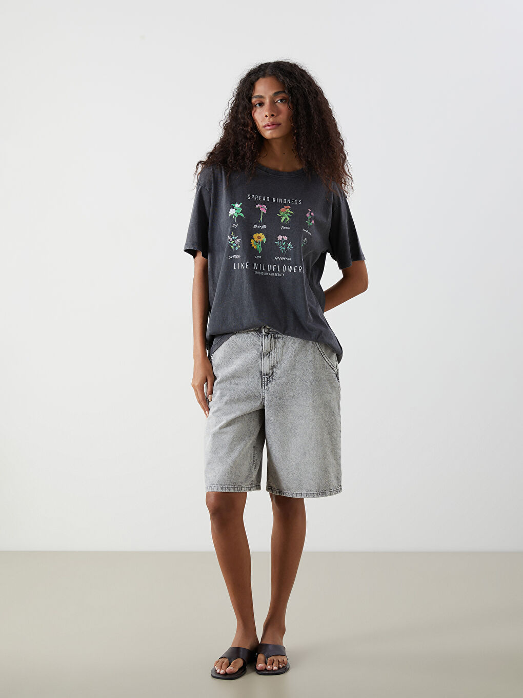 XSIDE Crew Neck Floral Jersey Women's T-Shirt -W54616Z8-VDL