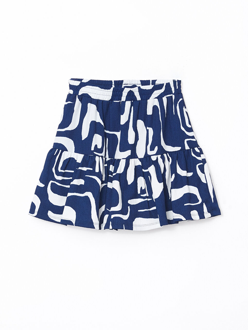Women's Elastic Waist Patterned Short Skirt -S5KU50Z8-LQQ
