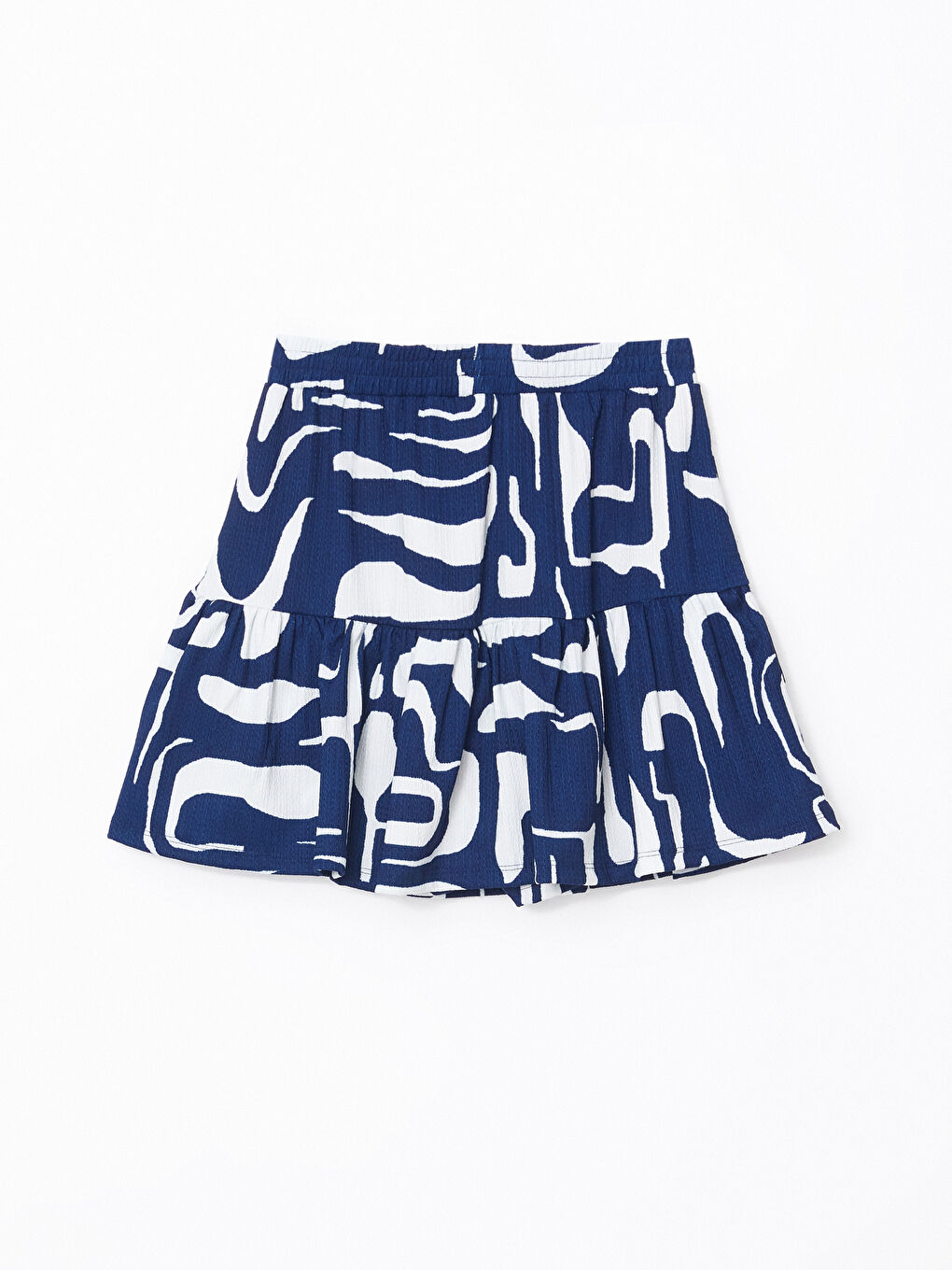 Women's Elastic Waist Patterned Short Skirt -S5KU50Z8-LQQ