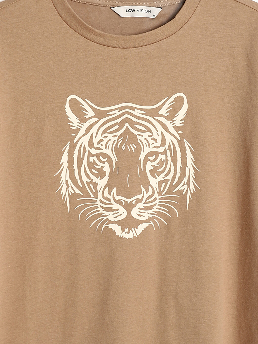 Crew Neck Printed Women's T-Shirt-3