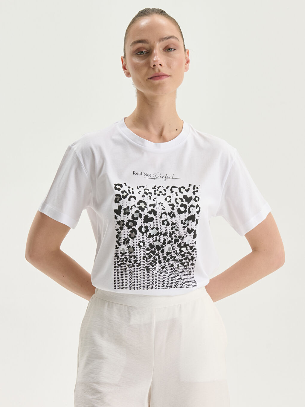 Crew Neck Printed Women's T-Shirt -S5KU62Z8-Q6K