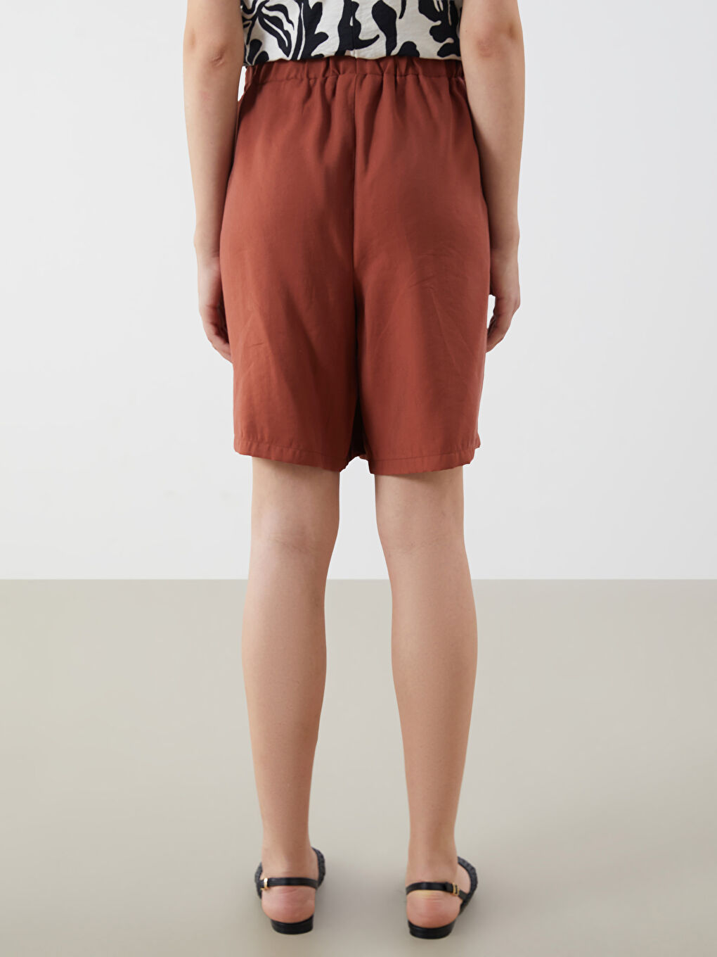Women's Elasticated Waist Modal Blend Shorts -S5KU69Z8-KJN
