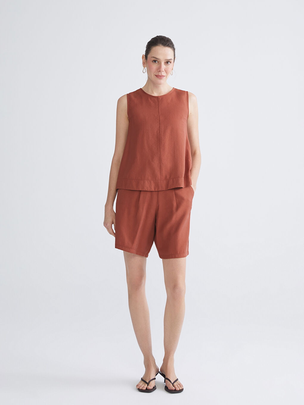 Women's Elasticated Waist Modal Blend Shorts-1