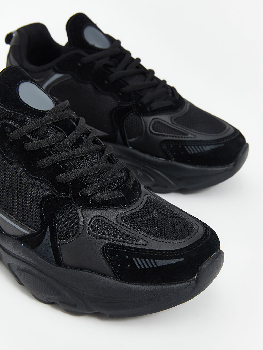 Siyah File Detaylı Erkek Çocuk Spor Ayakkabı-2