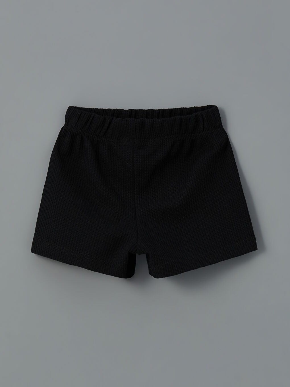 Siyah Beli Lastikli Kız Çocuk Şort