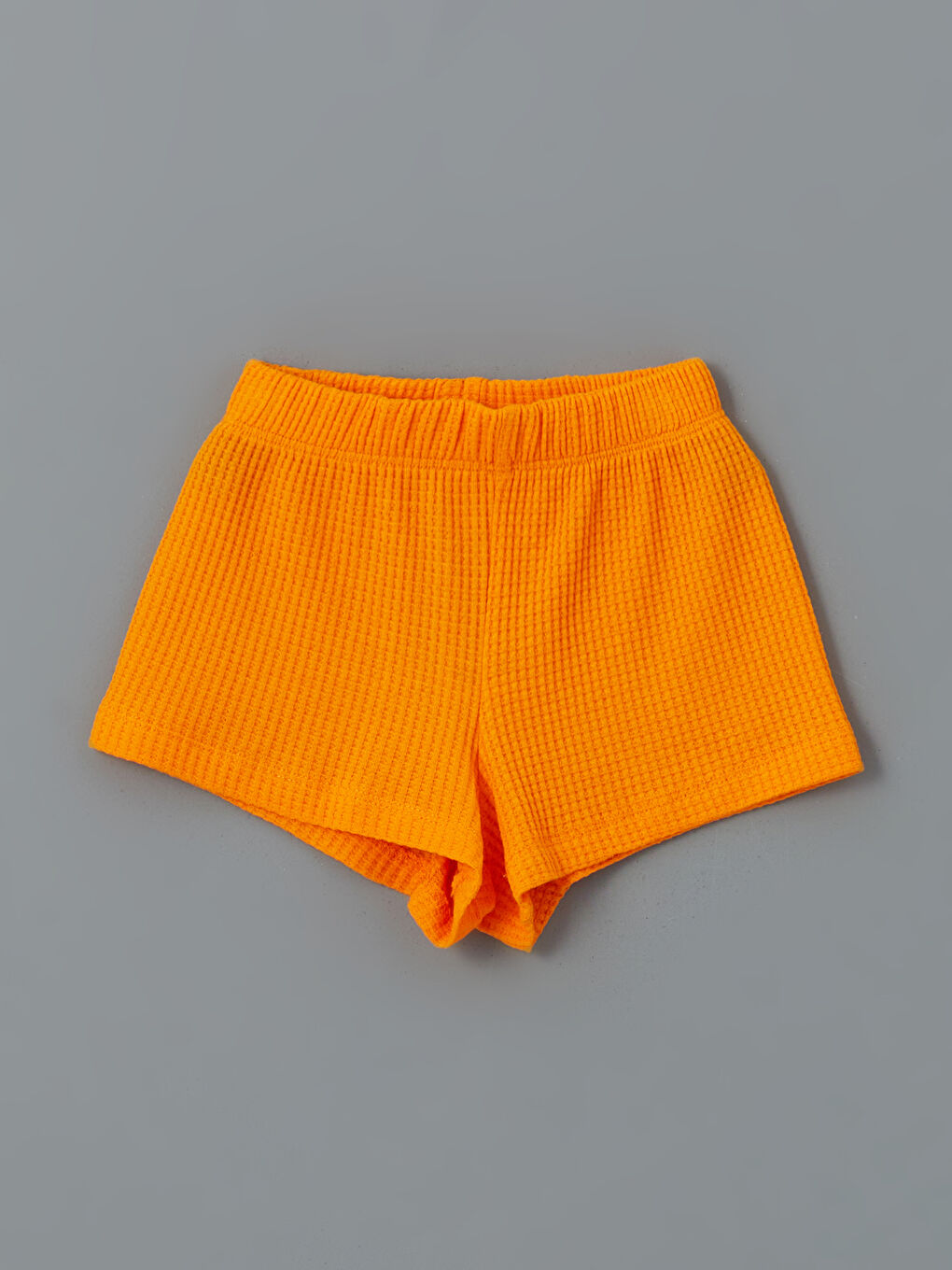 Turuncu Bisiklet Yaka Baskılı Kız Çocuk Tişört ve Şort 2'li-2