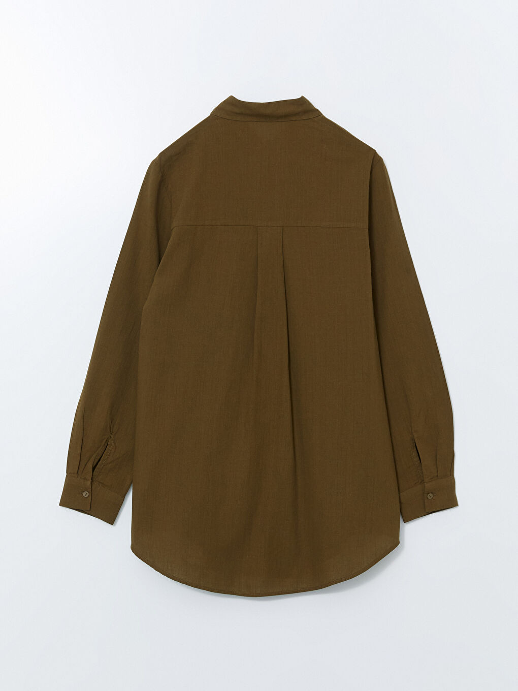 Haki Düz Kadın Gömlek Tunik-5