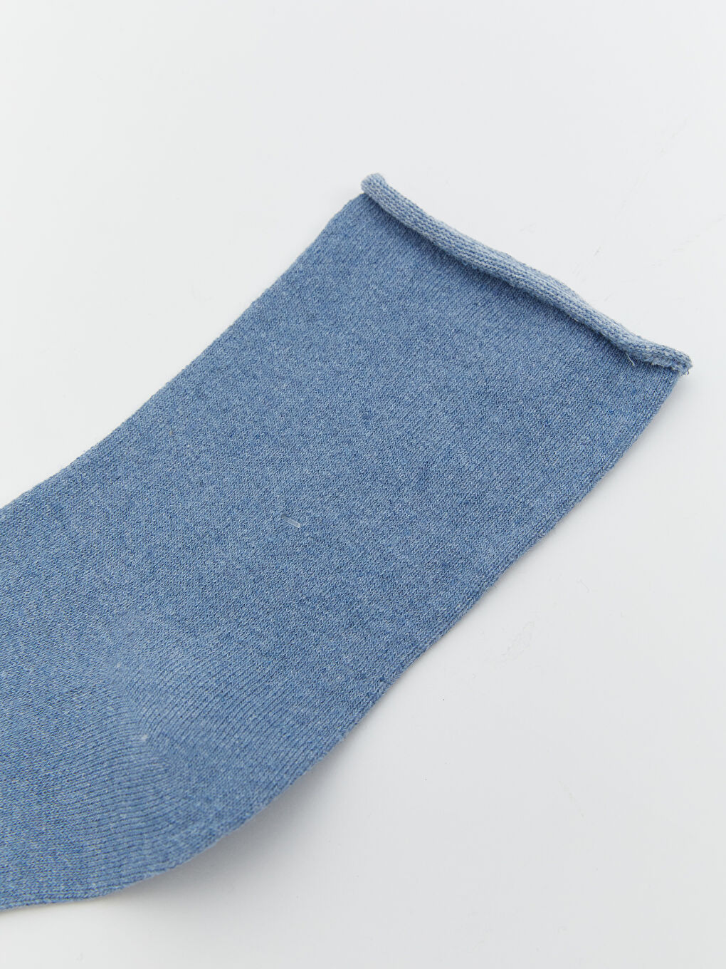 Mavi Kadın Düz Soket Çorap-1