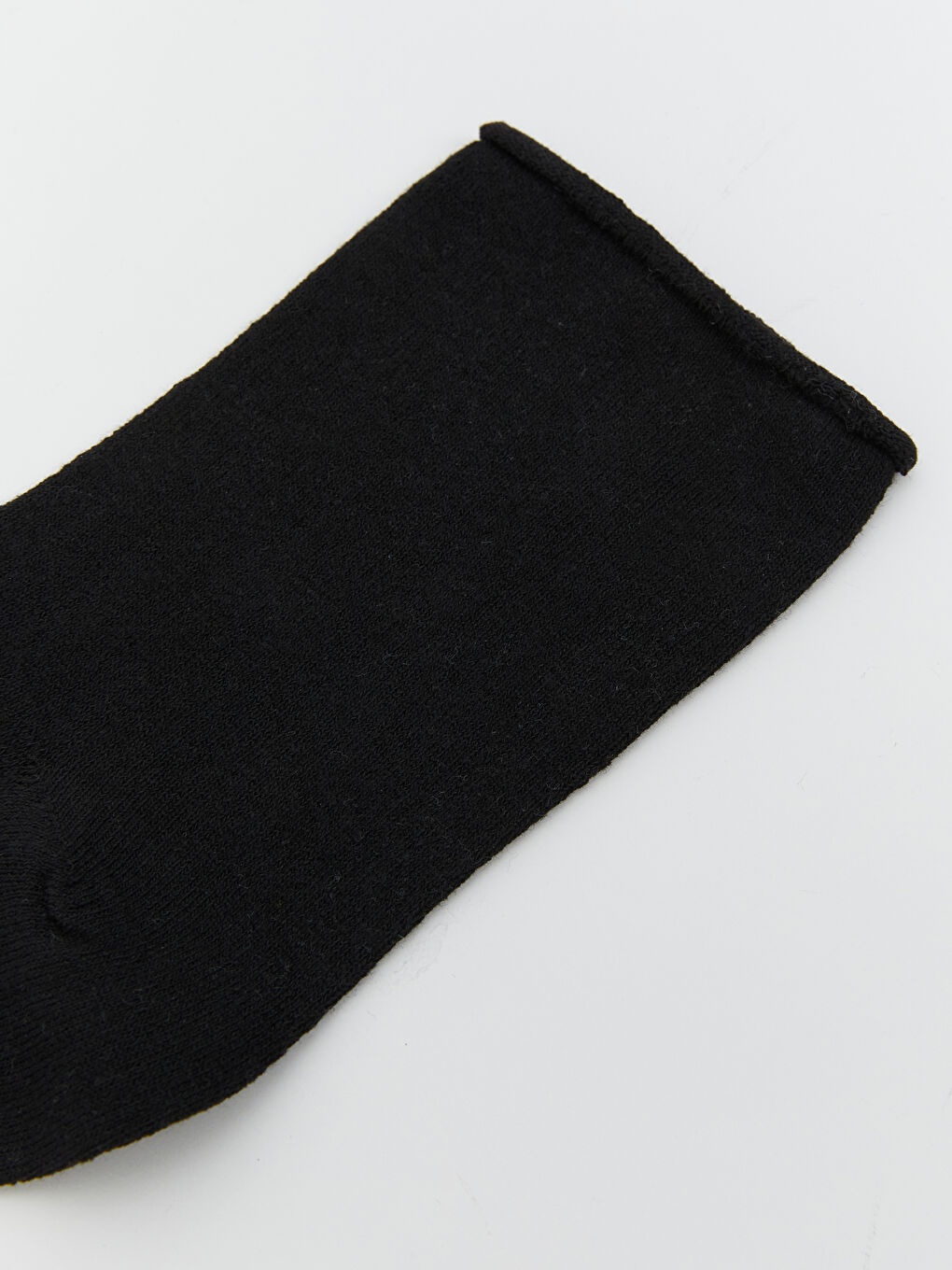 Siyah Kadın Düz Soket Çorap-1