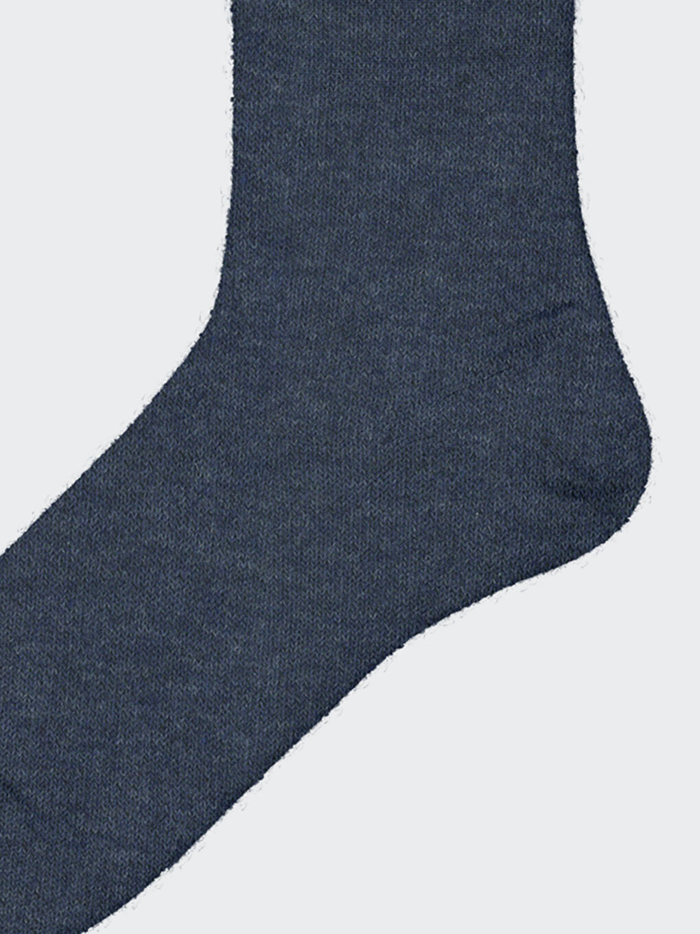 Mavi Kadın Düz Soket Çorap-1