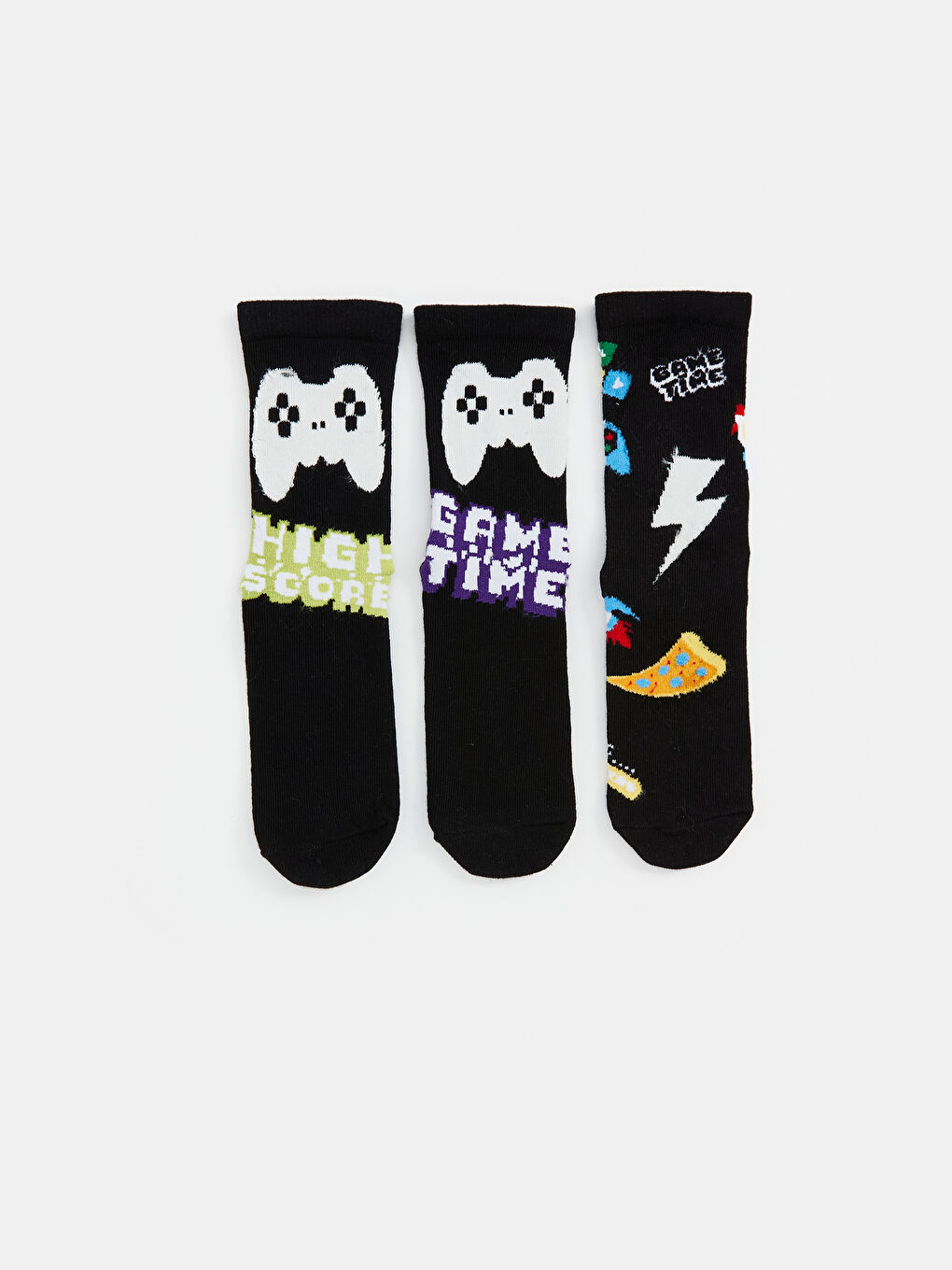 Karışık Karanlıkta Parlayan Erkek Çocuk Soket Çorap 5'li-1