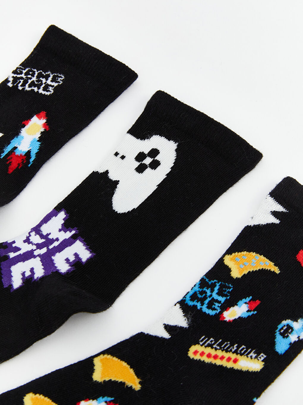 Karışık Karanlıkta Parlayan Erkek Çocuk Soket Çorap 5'li-2