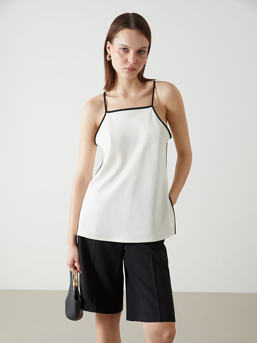 Female Halter Collar Plain Singlet -S5KU97Z8-FDH