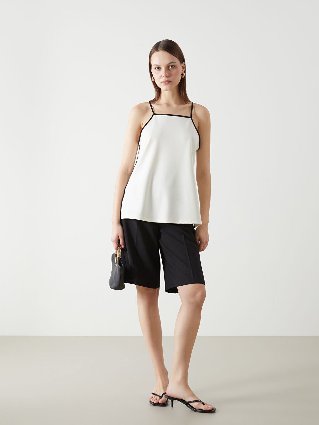 Female Halter Collar Plain Singlet -S5KU97Z8-FDH