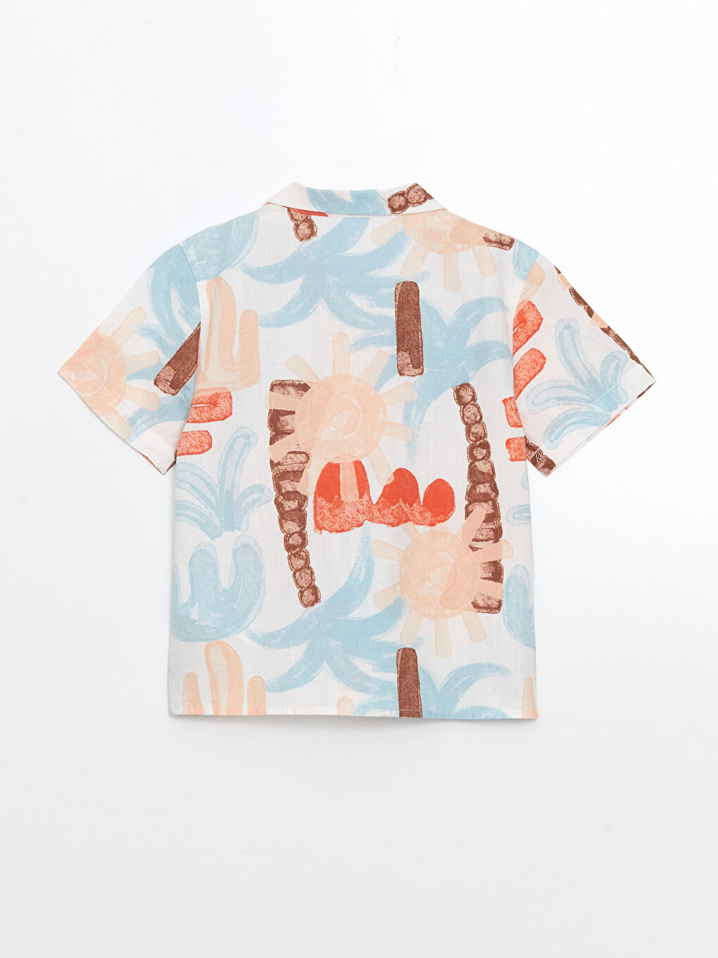 LCW ECO Resort Collar Printed Boys' Shirt -S5KV46Z1-LRA