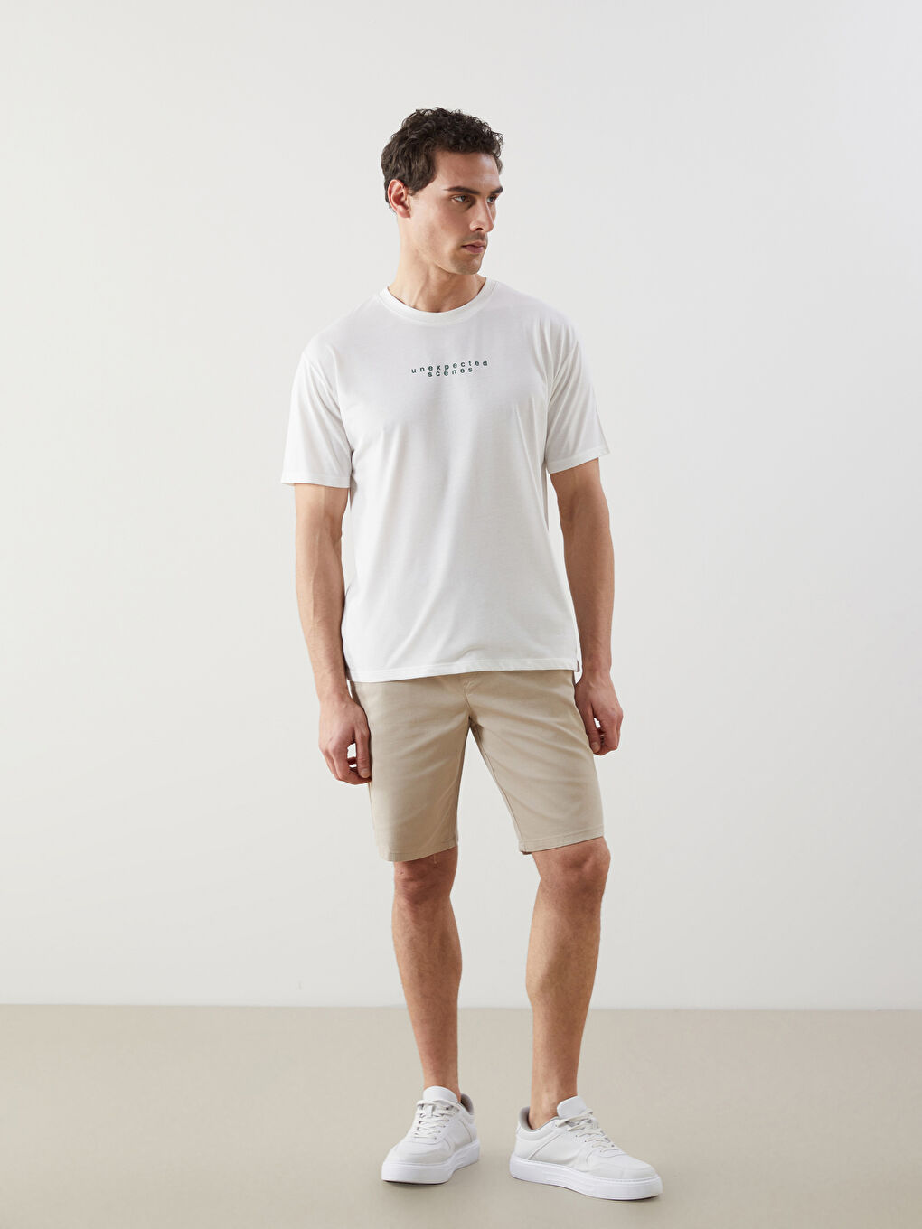 Crew Neck Short Sleeve Printed Combed Cotton Men's T-shirt -S5KV48Z8-EEW