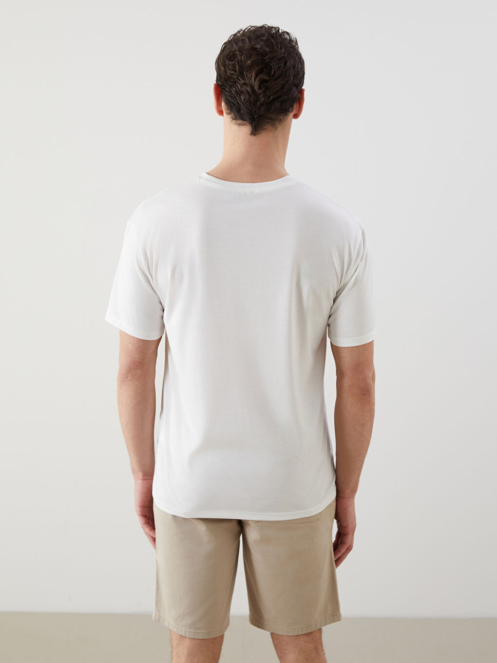Crew Neck Short Sleeve Printed Combed Cotton Men's T-shirt -S5KV48Z8-EEW