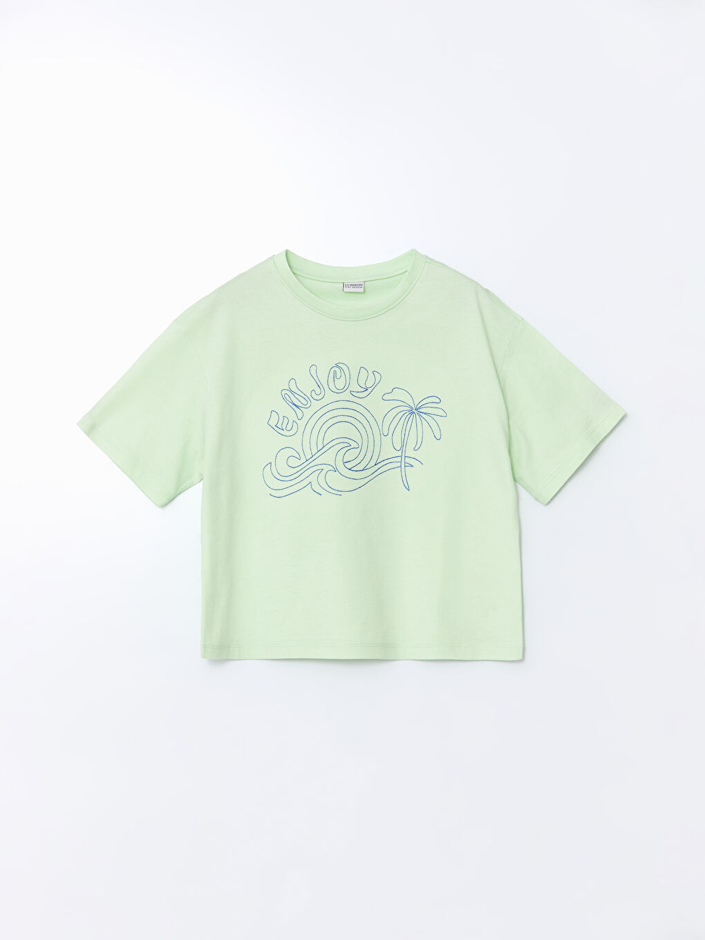 Crew Neck Girls Crop T-Shirt -S5KV63Z4-YTG
