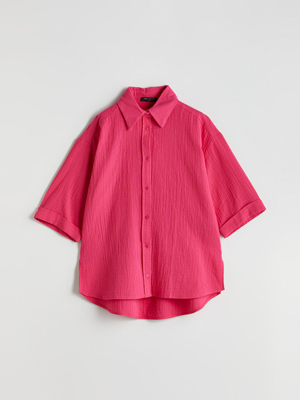Oversize Textured Women's Shirt -S5KV78Z8-KKU