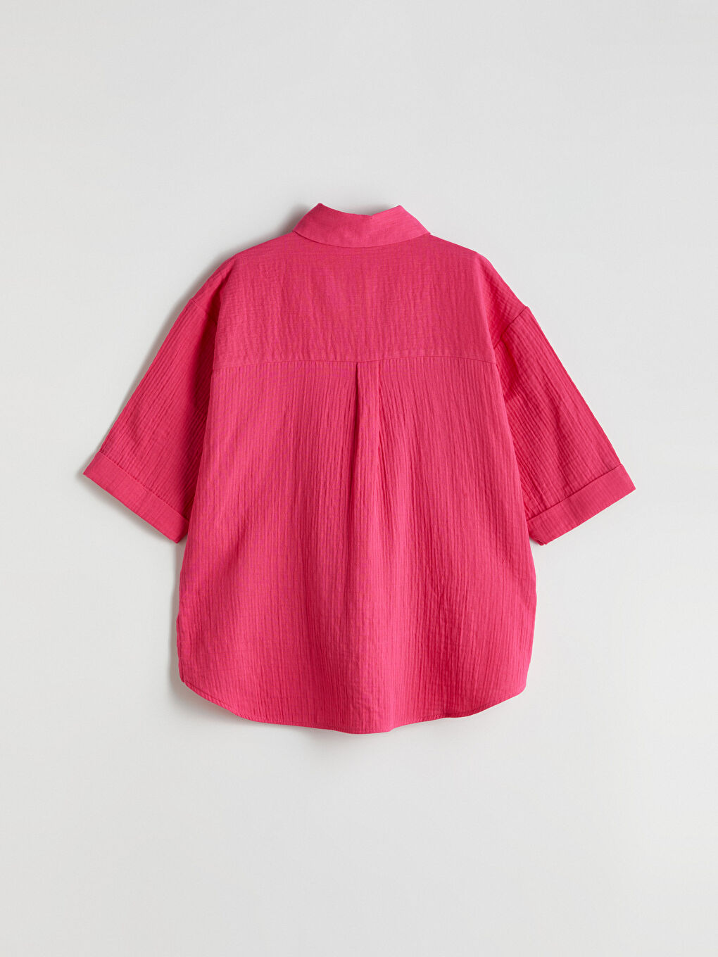 Oversize Textured Women's Shirt -S5KV78Z8-KKU