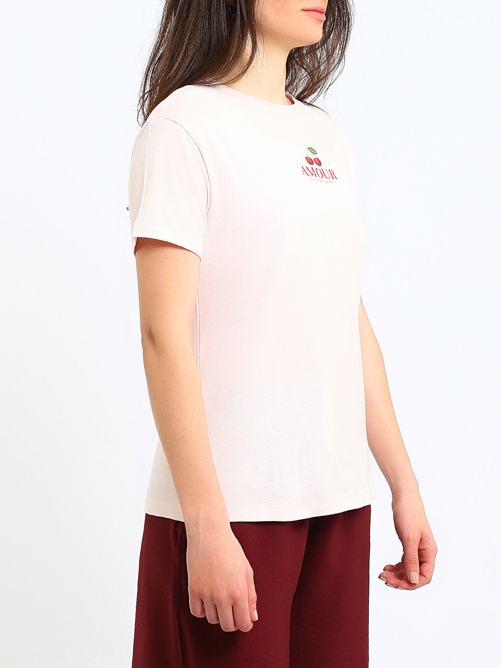 Crew Neck Printed Women's T-Shirt-3