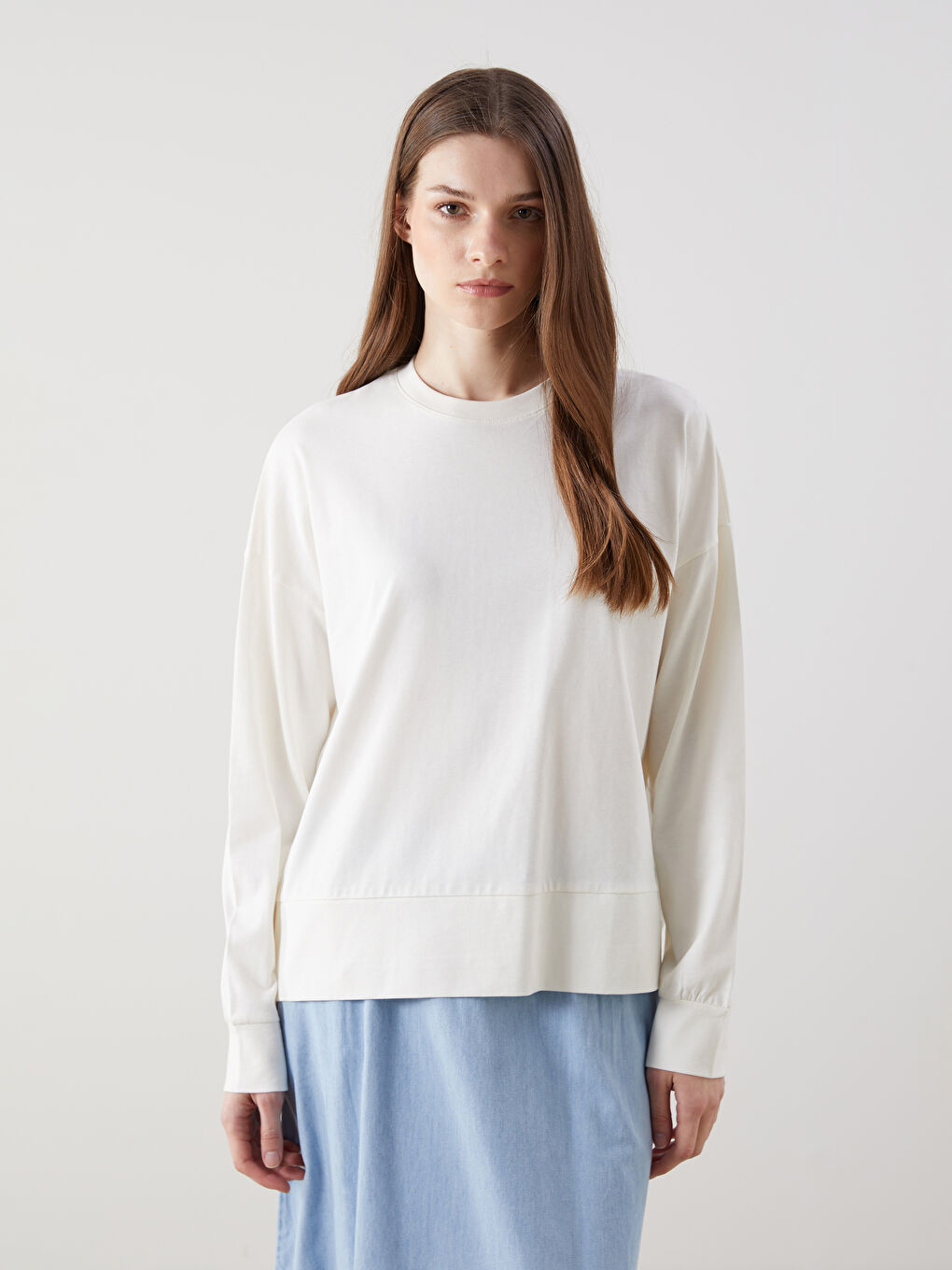 Crew Neck Women's Sweatshirt -S5KY06Z8-003