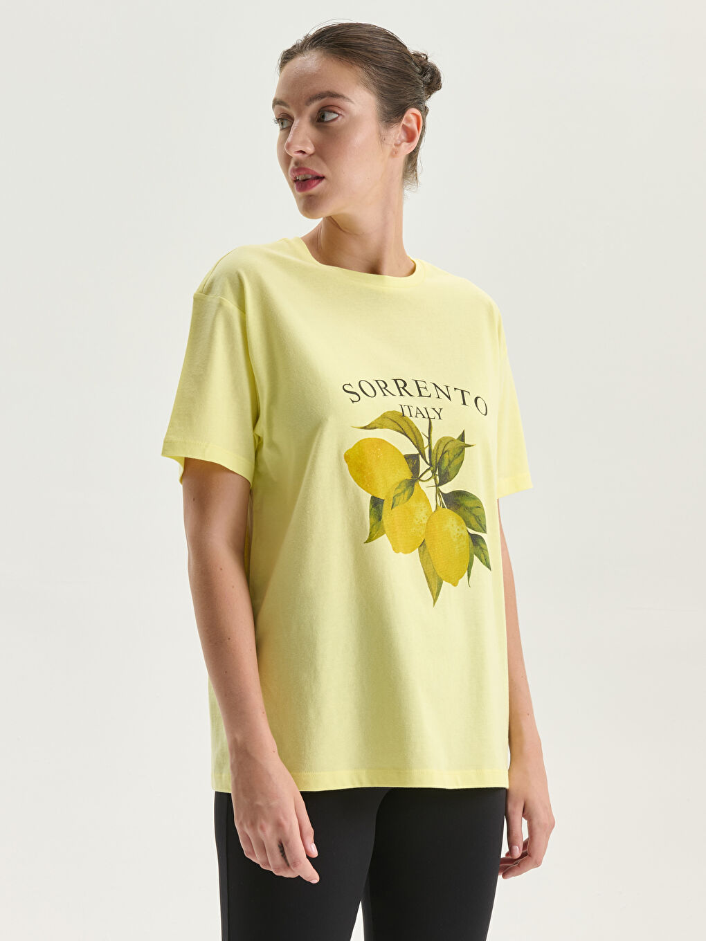 Crew Neck Italy Printed Women's T-Shirt -S5KY09Z8-FEB