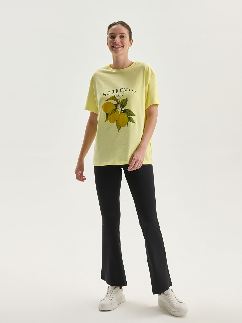 Crew Neck Italy Printed Women's T-Shirt -S5KY09Z8-FEB