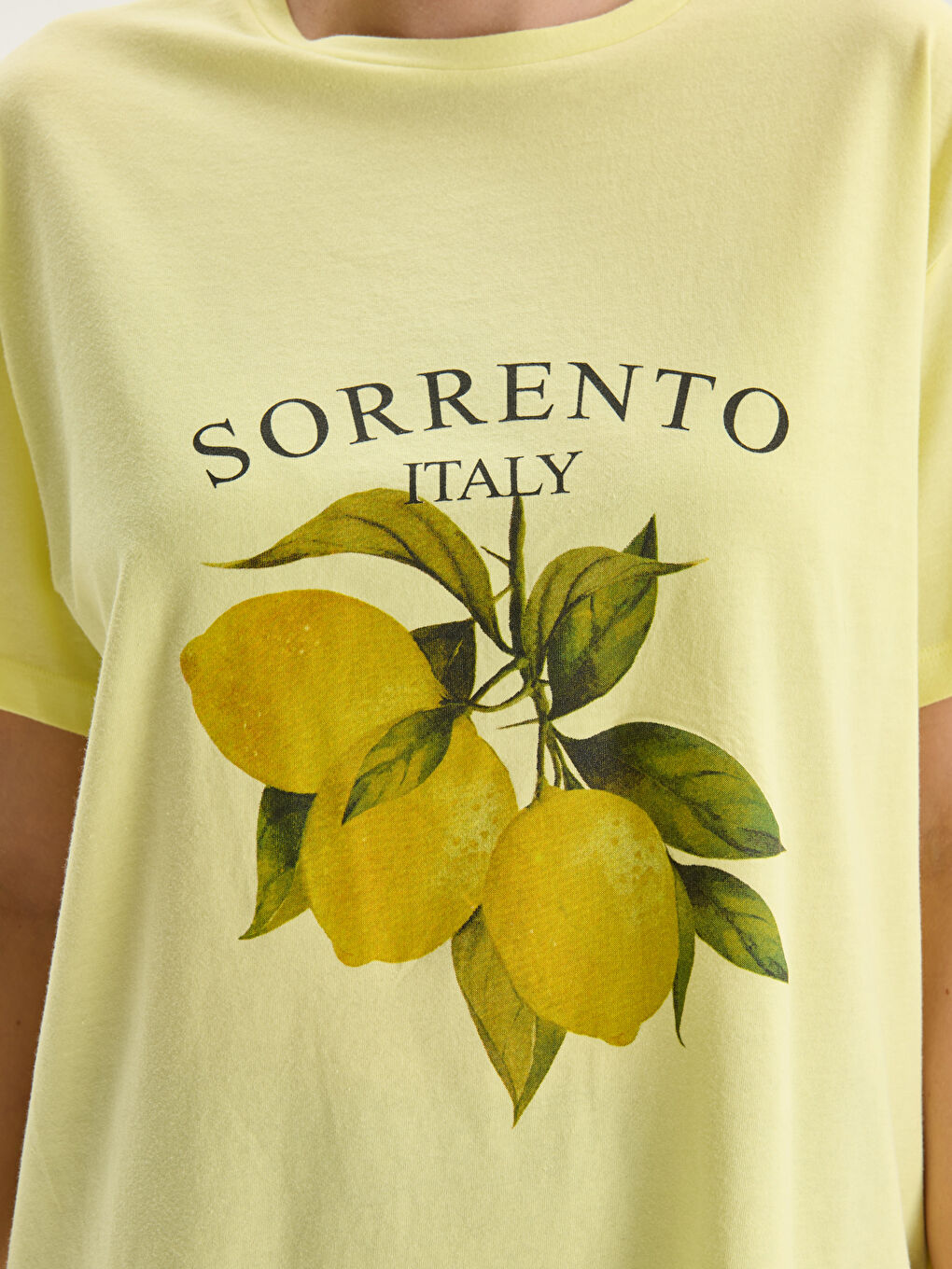 Crew Neck Italy Printed Women's T-Shirt -S5KY09Z8-FEB