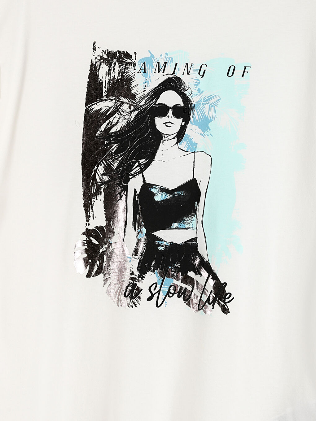 Crew Neck Printed Women's T-Shirt-2