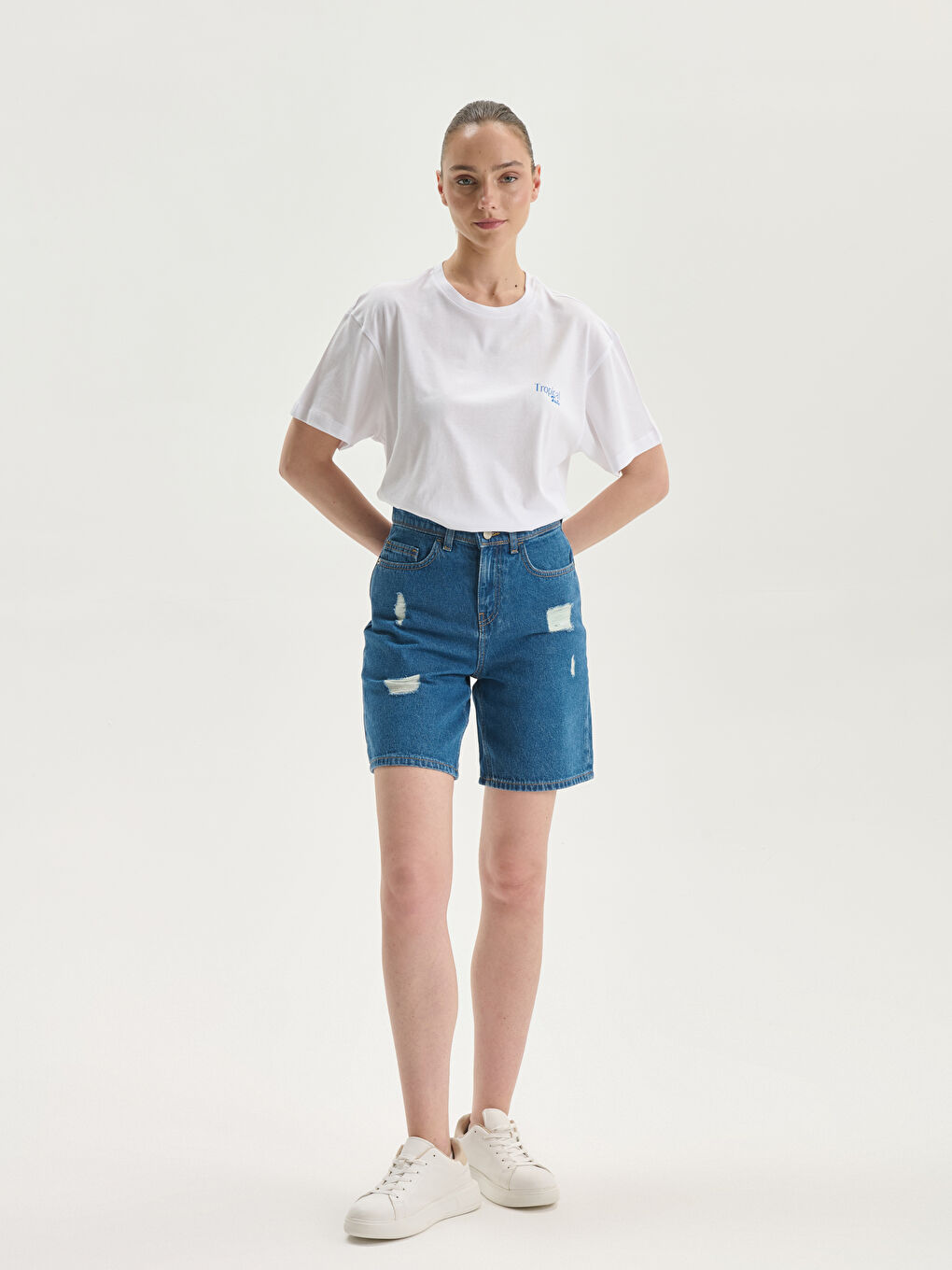 Crew Neck Printed Women's T-Shirt -S5KY09Z8-Q6K