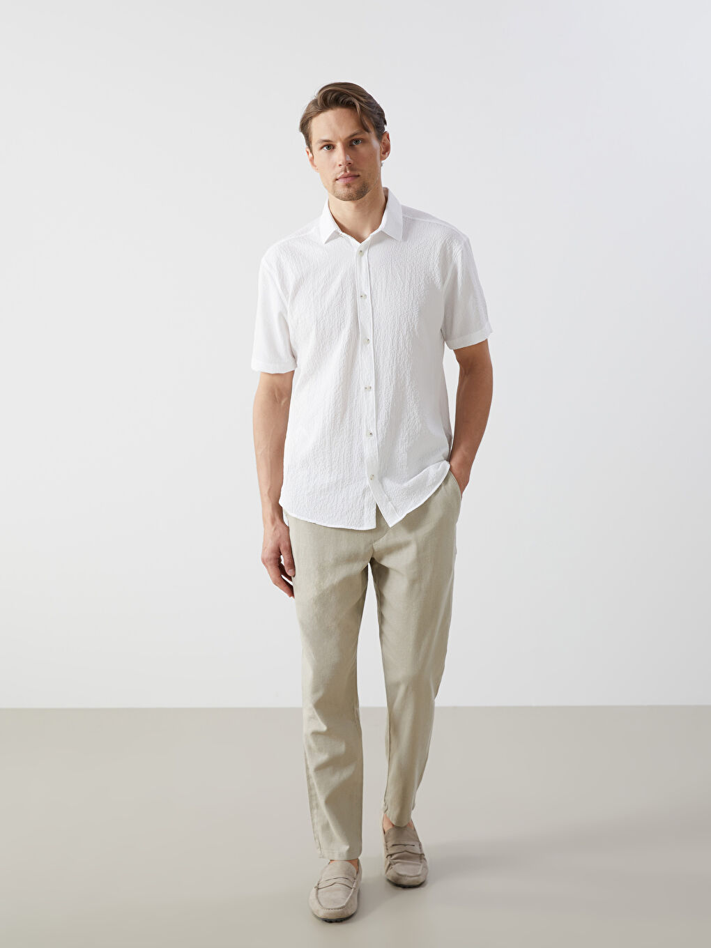 LCW Vision Regular Fit Short Sleeve Men's Shirt -W55111Z8-R9J