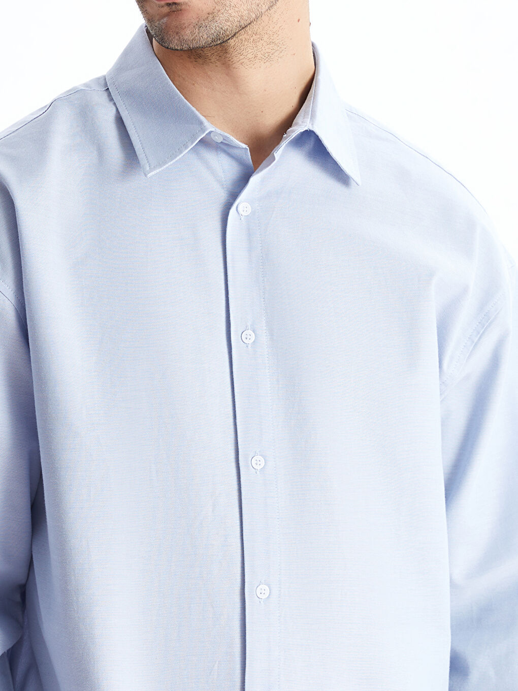 LCW Vision Relaxed Fit Long Sleeve Men's Shirt -W55129Z8-Z2P