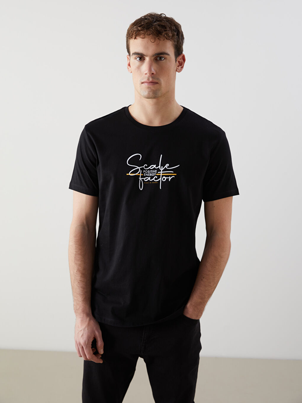 LCW ECO Crew Neck Printed Men's T-Shirt -S5KY57Z8-CVL