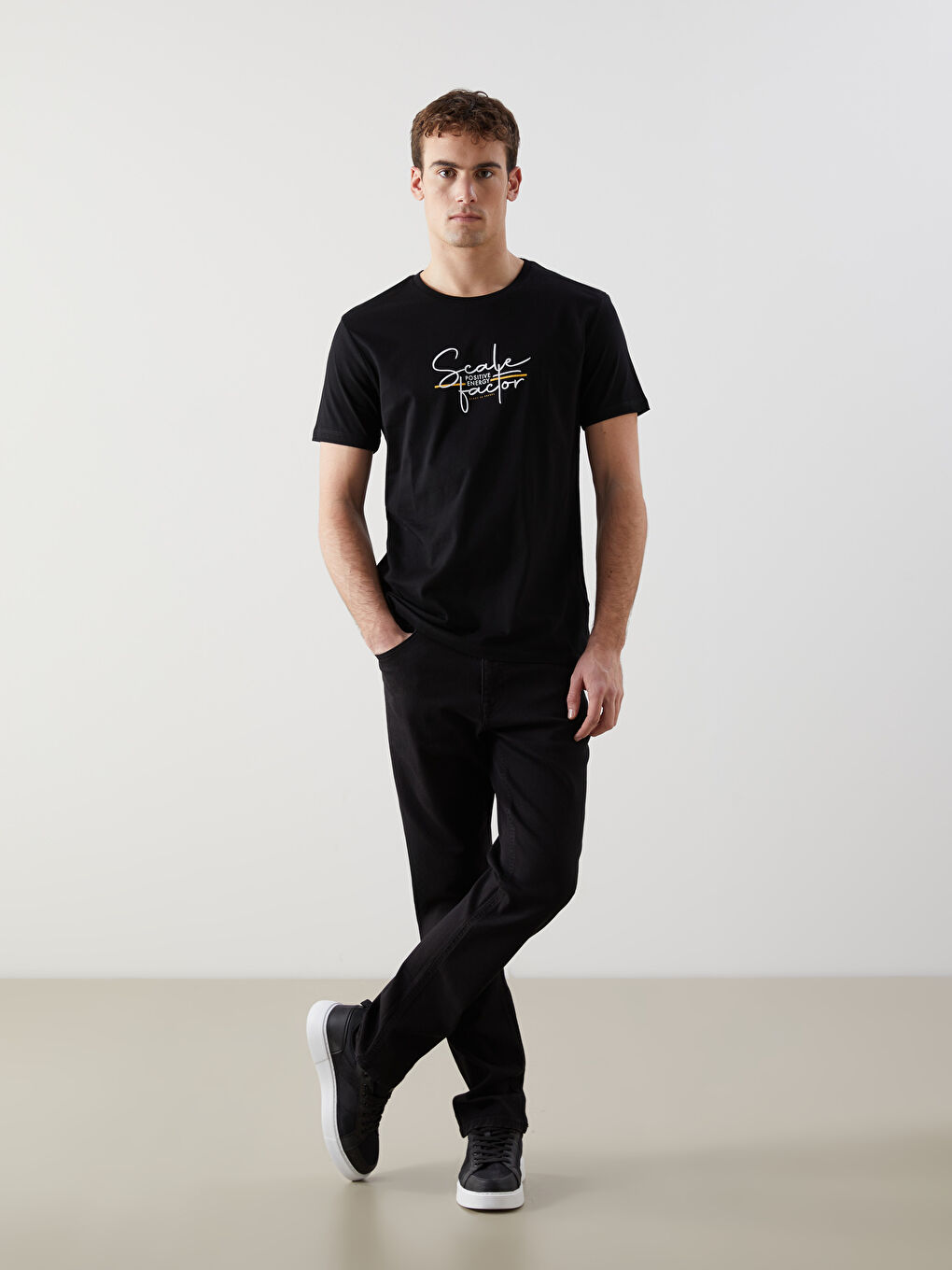 LCW ECO Crew Neck Printed Men's T-Shirt -S5KY57Z8-CVL