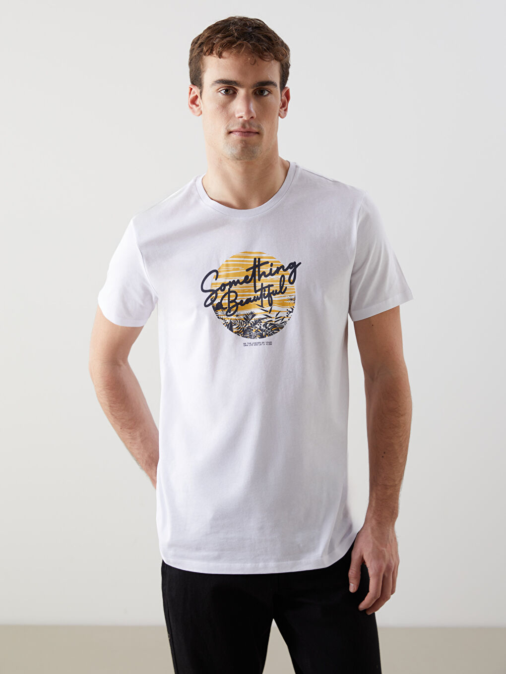 LCW ECO Crew Neck Printed Men's T-Shirt -S5KY58Z8-Q6K