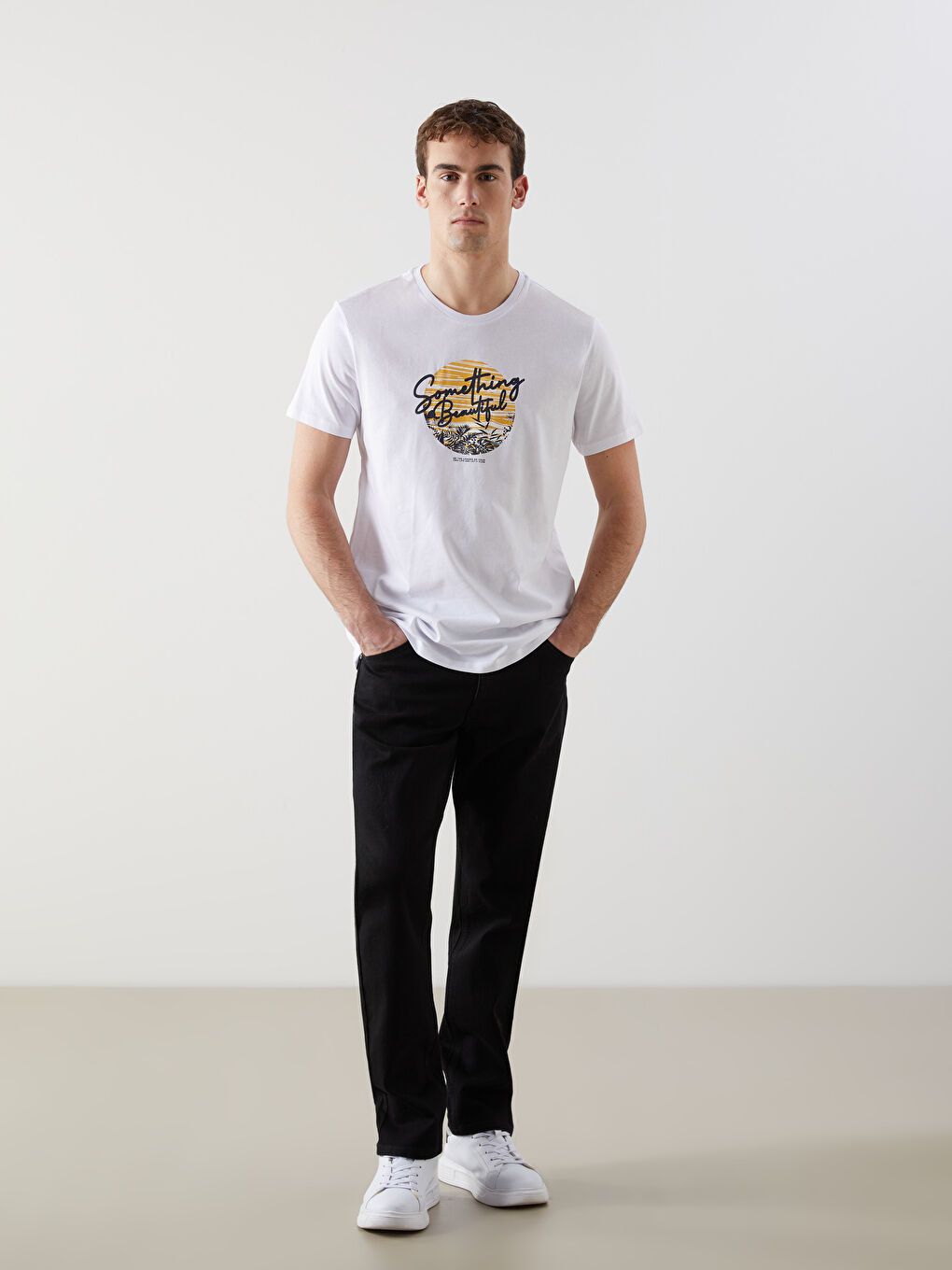 LCW ECO Crew Neck Printed Men's T-Shirt -S5KY58Z8-Q6K