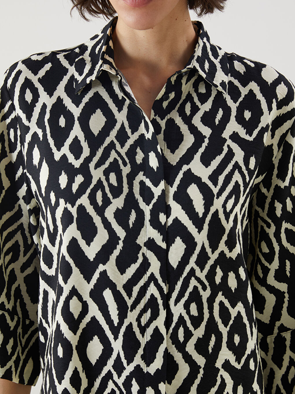 LCW Vision Patterned Women's Shirt -S5L007Z8-LQJ