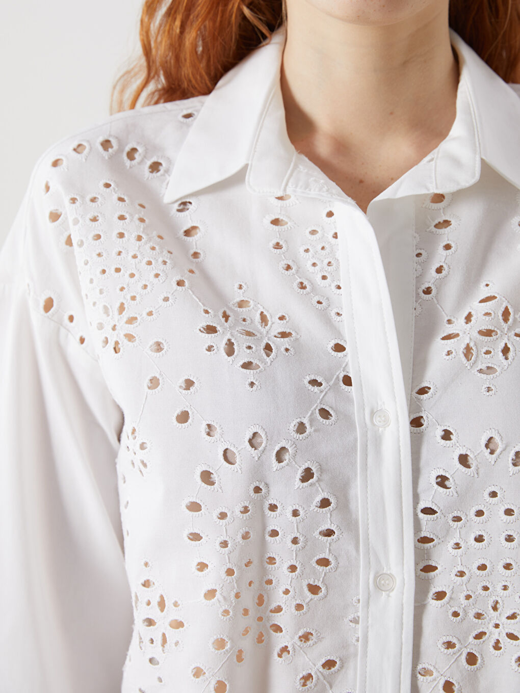 Openwork Oversize Women's Shirt -S5L009Z8-R9J