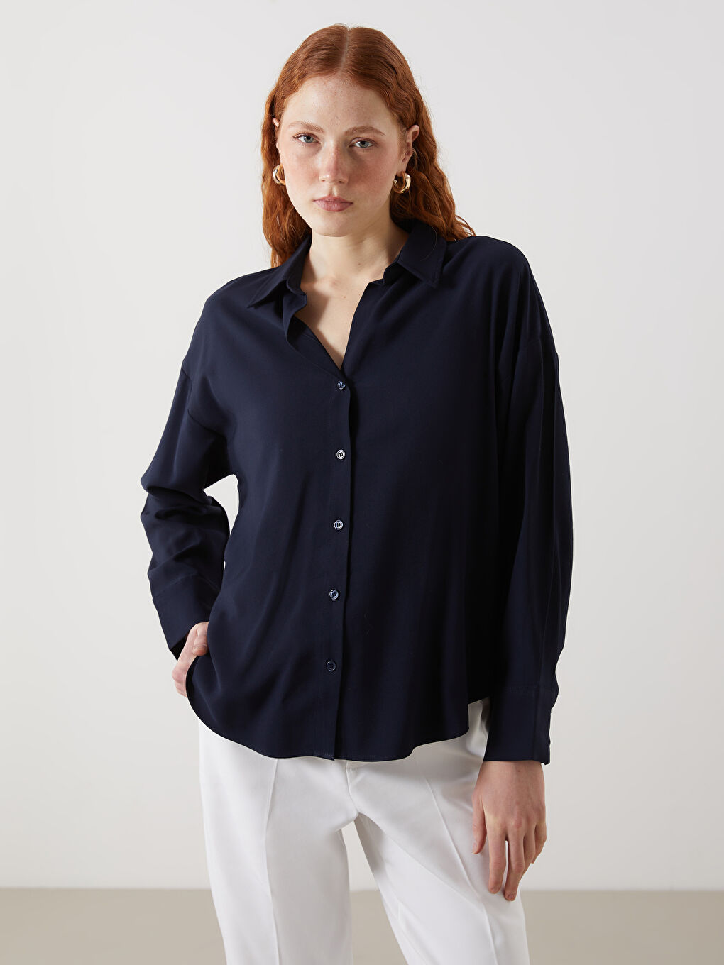 Oversize Women's Shirt -S5L012Z8-HSF