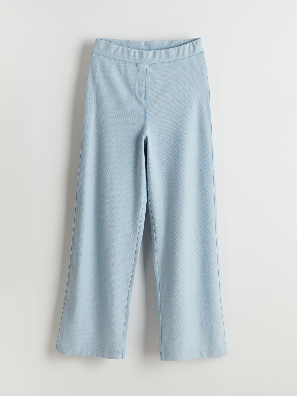 Mavi Beli Lastikli İspanyol Paça Kız Çocuk Tayt