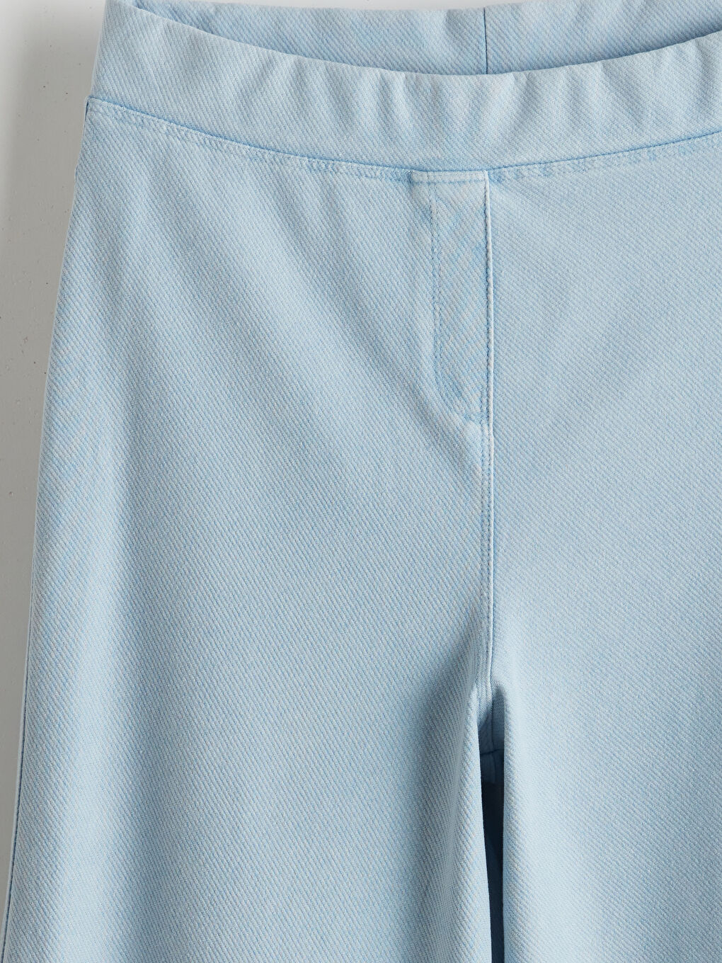 Mavi Beli Lastikli İspanyol Paça Kız Çocuk Tayt-2