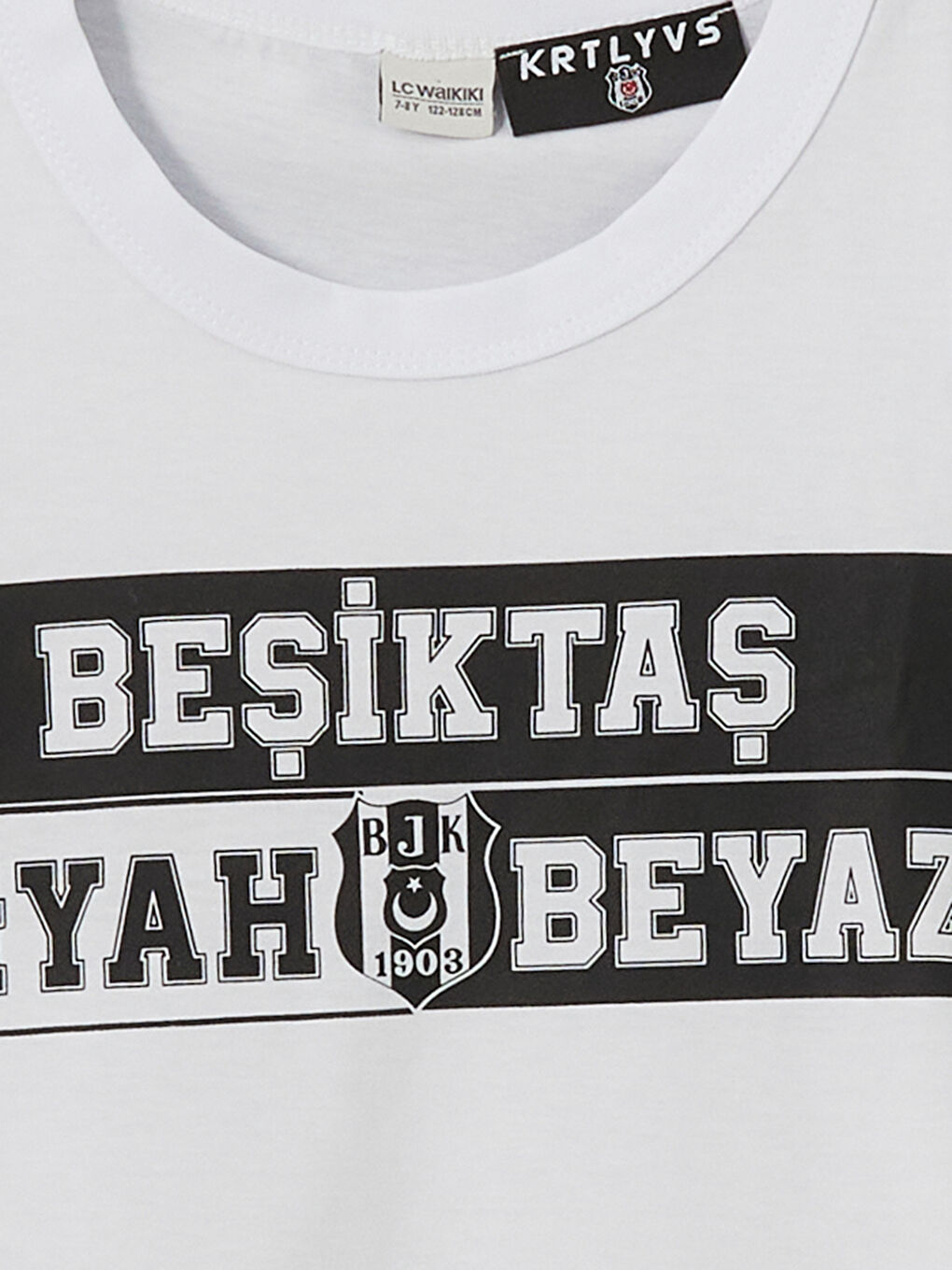 Siyah Bisiklet Yaka Beşiktaş Baskılı Erkek Çocuk Atlet ve Deniz Şortu-2